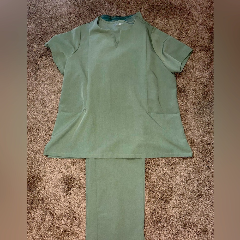 Mandala Sage Green Scrub Set